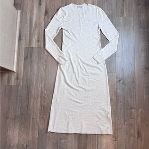 Babaton Cream Knit Dress Long Sleeve